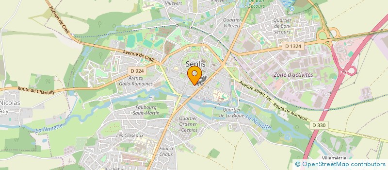 localisation de l'entreprise SCI CANTILAB  SENLIS