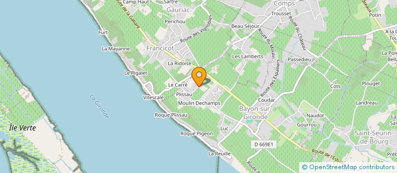 localisation de l'entreprise SCI CANUROBERT IMMOBILIERE  BAYON-SUR-GIRONDE