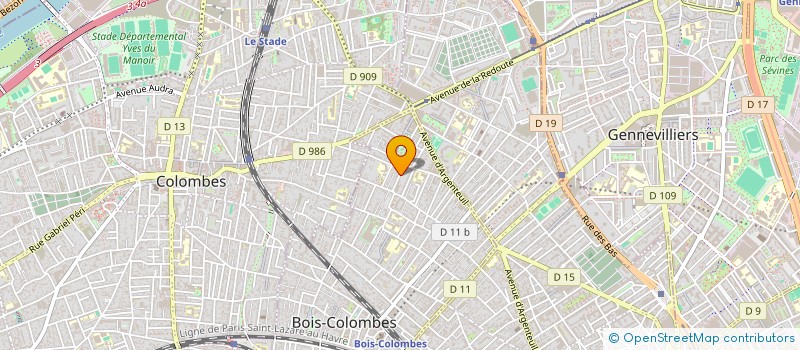 localisation de l'entreprise SCI CAO à BOIS-COLOMBES