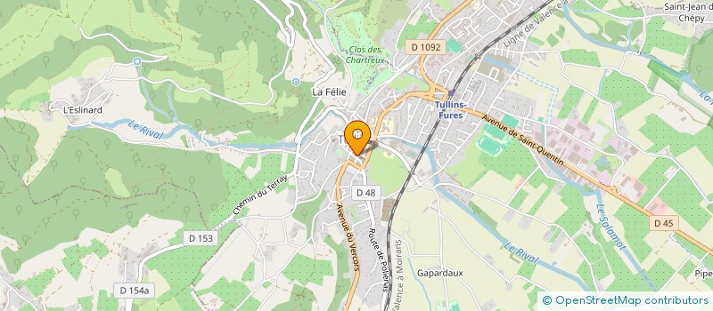 localisation de l'entreprise SCI CAP  TULLINS