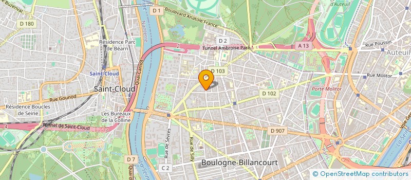 localisation de l'entreprise SCI CAP DES PINS à BOULOGNE-BILLANCOURT