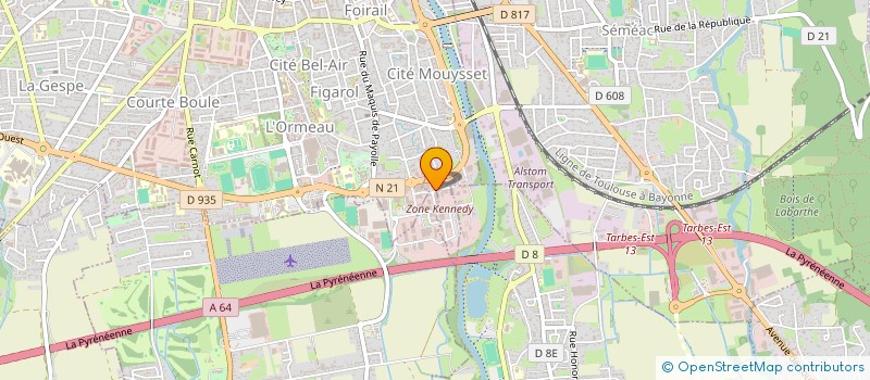 localisation de l'entreprise SCI CAP KENNEDY  TARBES