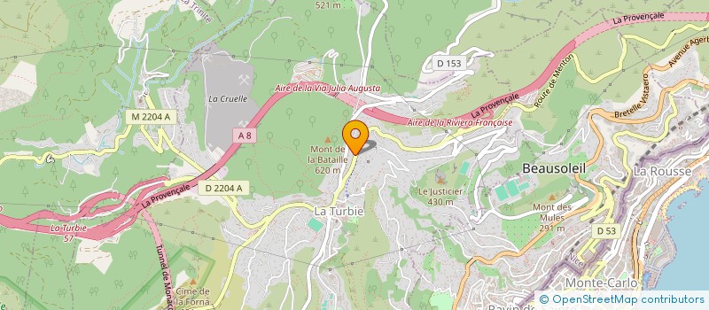 localisation de l'entreprise SCI CAP MARTIN à LA TURBIE