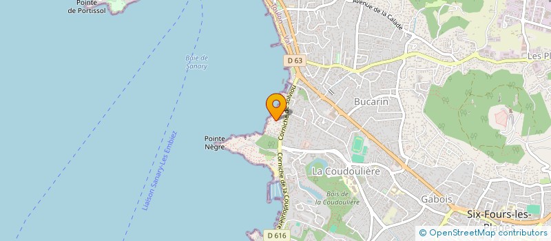 localisation de l'entreprise SCI CAP NEGRE à SIX FOURS LES PLAGES
