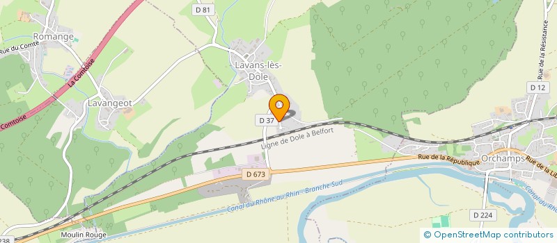 localisation de l'entreprise SCI CAP SOUNION  LAVANS-LES-DOLE