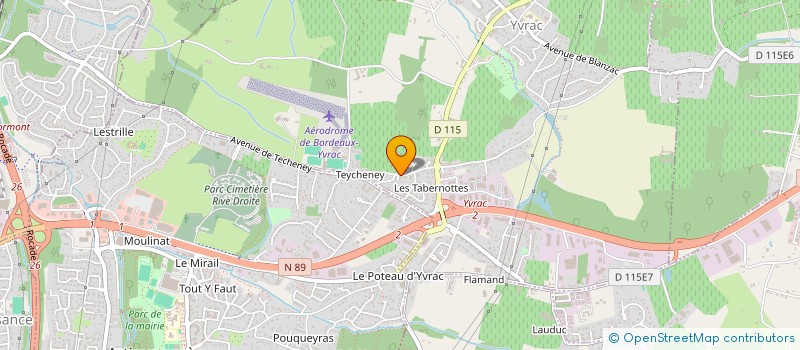 localisation de l'entreprise SCI CAP YVRAC  YVRAC