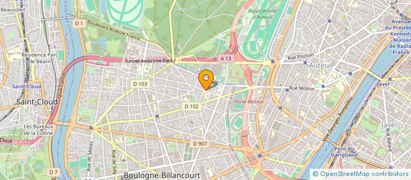 localisation de l'entreprise SCI CAPALEX à BOULOGNE-BILLANCOURT