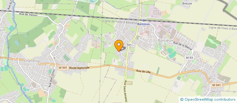 localisation de l'entreprise SCI CAPBEN  BAISIEUX