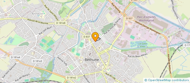 localisation de l'entreprise SCI CAPE  BETHUNE