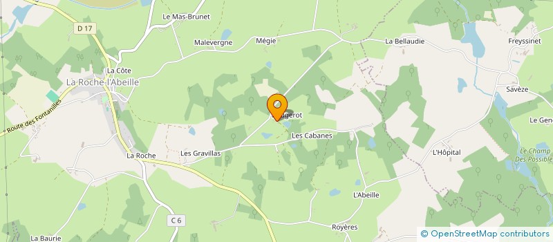 localisation de l'entreprise SCI CAPITALIE  LA ROCHE-L'ABEILLE