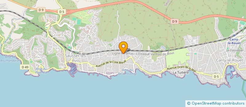 localisation de l'entreprise SCI CAPIVARI  SAUSSET-LES-PINS