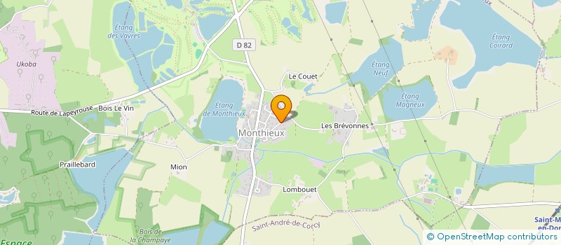 localisation de l'entreprise SCI CAPRICA  MONTHIEUX