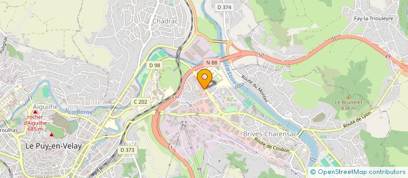 localisation de l'entreprise SCI CAPRICANT  BRIVES-CHARENSAC