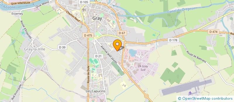 localisation de l'entreprise SCI CAPUCINE à GRAY