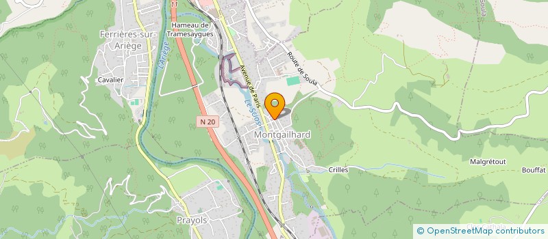 localisation de l'entreprise SCI CARBONNEAU IMMOBILIERS à MONTGAILHARD