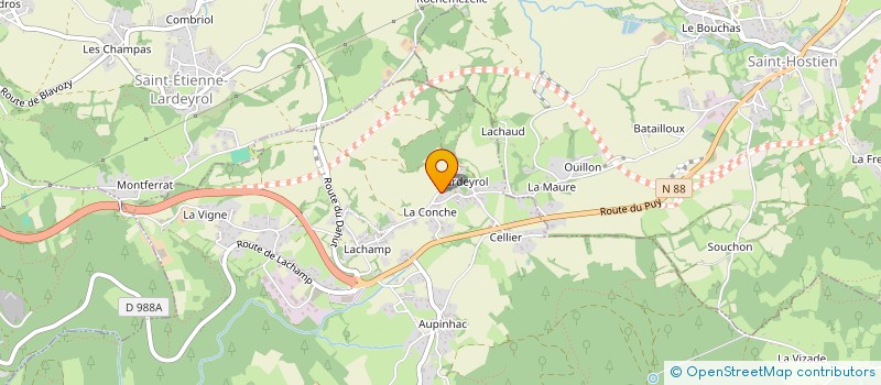 localisation de l'entreprise SCI CARDINE  SAINT-PIERRE-EYNAC