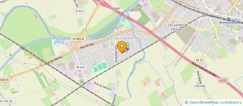 localisation de l'entreprise SCI CARDOSO HAESEBROECK  ERQUINGHEM-LYS