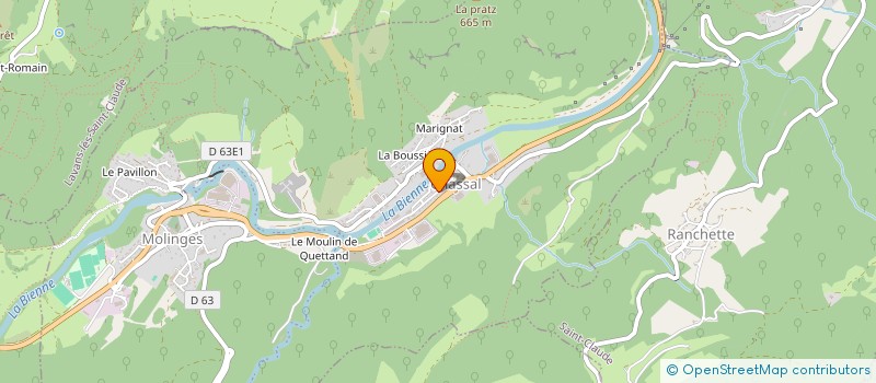 localisation de l'entreprise SCI CARELLE  CHASSAL-MOLINGES