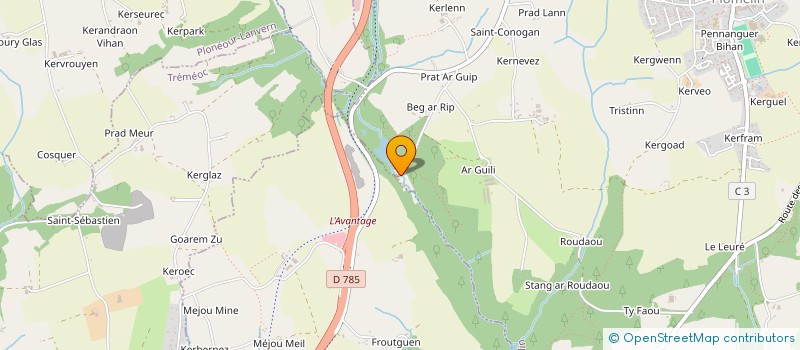 localisation de l'entreprise SCI CARIBOU  PLOMELIN