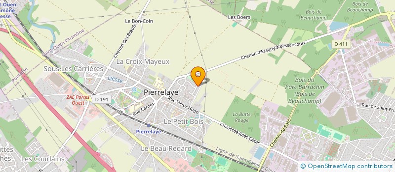 localisation de l'entreprise SCI CARIBOUD  PIERRELAYE