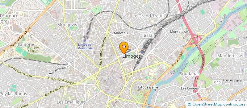 localisation de l'entreprise SCI CARINE à LIMOGES
