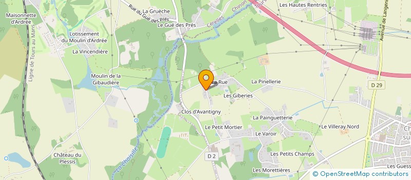 localisation de l'entreprise SCI CARIOFE à CHANCEAUX-SUR-CHOISILLE