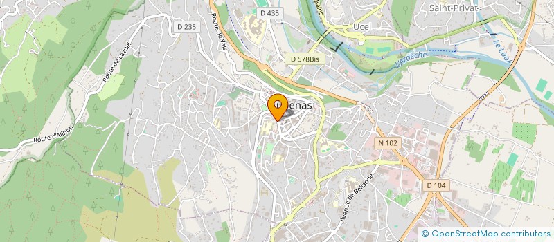 localisation de l'entreprise SCI CARLEVA  AUBENAS