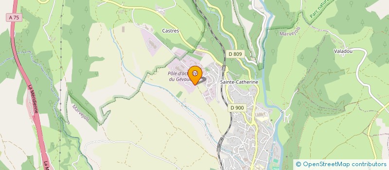 localisation de l'entreprise SCI CARLINES  MARVEJOLS