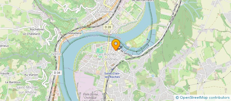 localisation de l'entreprise SCI CARLTONE  LES ROCHES-DE-CONDRIEU