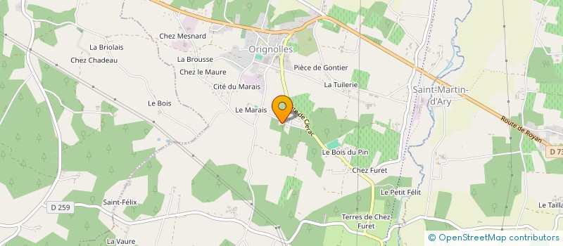 localisation de l'entreprise SCI CARMELA  ORIGNOLLES