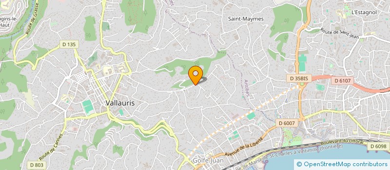 localisation de l'entreprise SCI CARMELORE  VALLAURIS