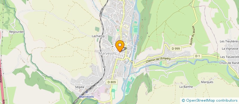 localisation de l'entreprise SCI CARNOT  MARVEJOLS