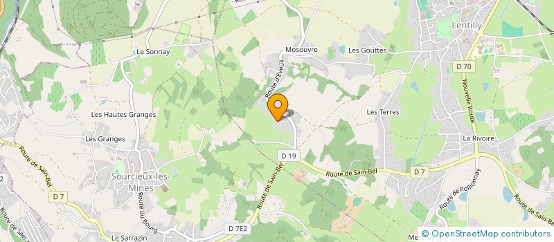 localisation de l'entreprise SCI CARNOT  LENTILLY