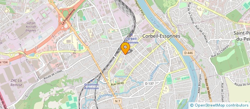 localisation de l'entreprise SCI CARNOT 50 52 à CORBEIL-ESSONNES