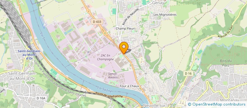 localisation de l'entreprise SCI CARNOT 55  NEUVILLE-SUR-SAONE