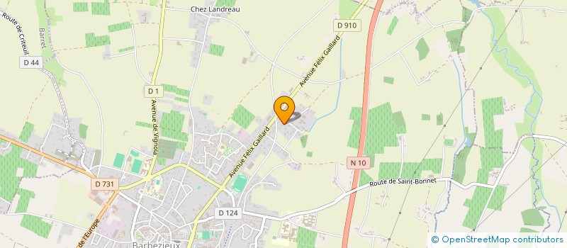 localisation de l'entreprise SCI CARNOT 64  BARBEZIEUX-SAINT-HILAIRE