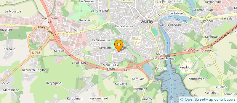 localisation de l'entreprise SCI CAROFAB à AURAY