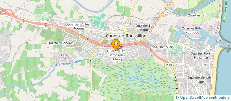 localisation de l'entreprise SCI CAROJEM  CANET-EN-ROUSSILLON