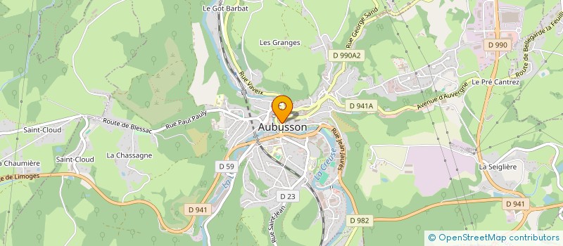 localisation de l'entreprise SCI CAROL à AUBUSSON