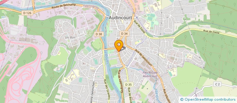 localisation de l'entreprise SCI CAROLE  AUDINCOURT