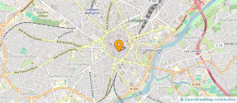 localisation de l'entreprise SCI CAROLINE à LIMOGES