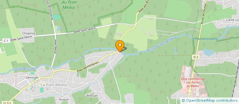 localisation de l'entreprise SCI CAROLINE  LE PIAN-MEDOC