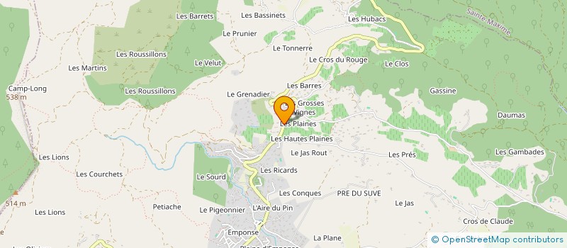 localisation de l'entreprise SCI CAROLINE à SAINTE-MAXIME