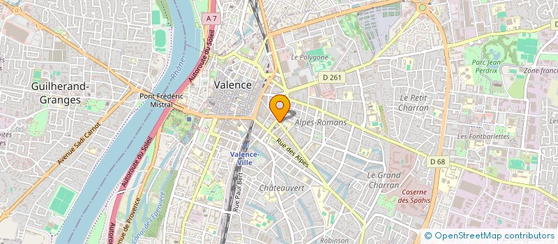 localisation de l'entreprise SCI CAROLINE COIFFURE  VALENCE