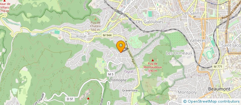 localisation de l'entreprise SCI CAROLS  ROYAT