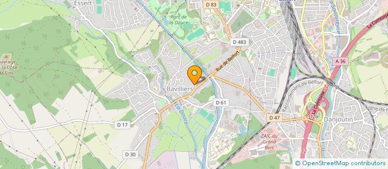 localisation de l'entreprise SCI CAROMAR  BAVILLIERS