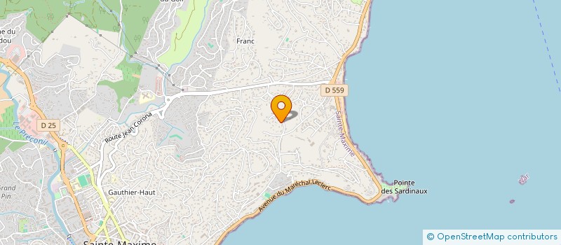 localisation de l'entreprise SCI CAROPHIL à SAINTE MAXIME