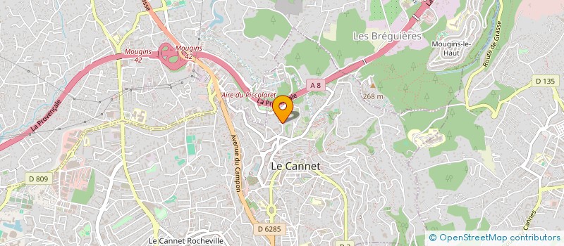 localisation de l'entreprise SCI CAROSTEF à LE CANNET
