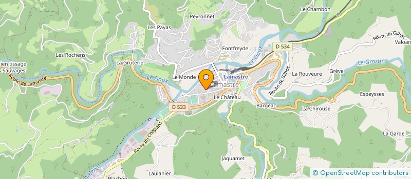 localisation de l'entreprise SCI CAROSYL  LAMASTRE