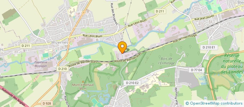 localisation de l'entreprise SCI CAROUX PONT D'ARDENNES  WIZERNES